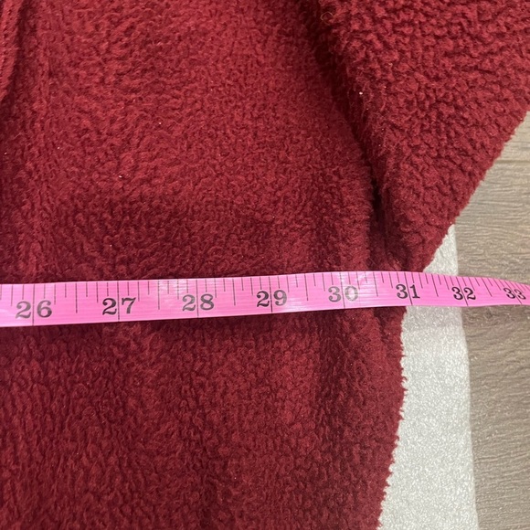 [XS]We The Free Burgundy Mulberry Camden Sherpa Pullover Teddy Sweater - Picture 5 of 8